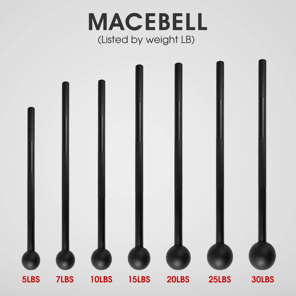 Yes4All Steel Mace Bell for Comprehensive Strength Training - Enhances Full Body, Muscle, Shoulder, Grip, and Forearm Workouts for Rehabilitation and Stretching, Available in Weights of 5, 7, 10, 15, 20, 25, and 30 lbs for Both Men and Women