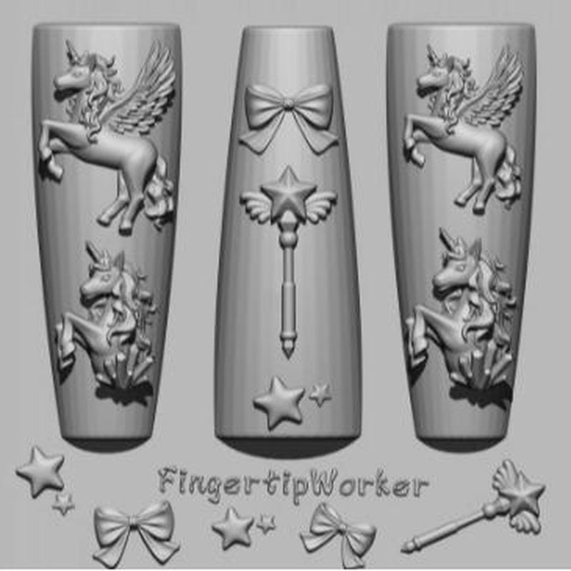 Nail Charm Molds Snake Shape Silicone Nail Art Mold Nail Tools
