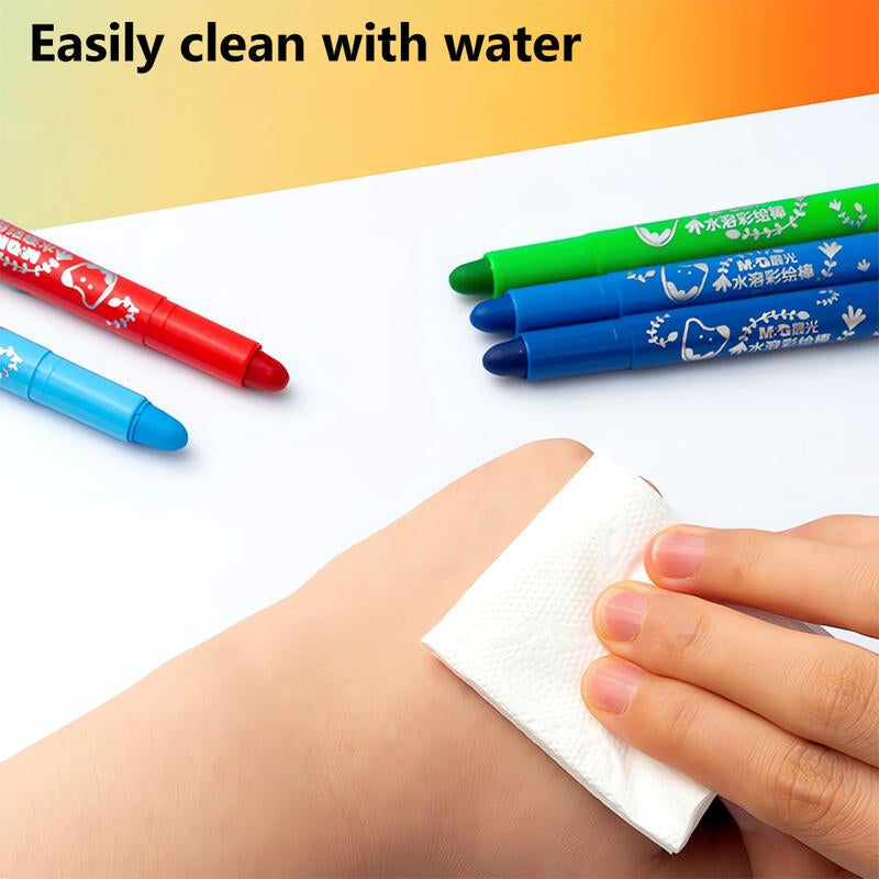 M&G Washable Tempera Paint Sticks No-Mess, Fast-Drying Crayons for Kids & Artists, Skin & Rainbow Colors, Use on Paper, Wood, Glass & More #Tiktokshopbacktoschool