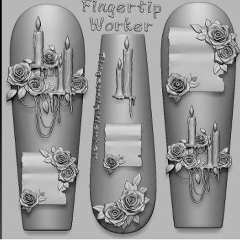 Nail Charm Molds Snake Shape Silicone Nail Art Mold Nail Tools
