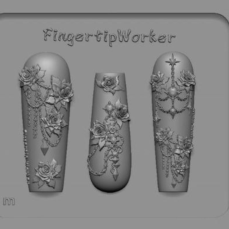Nail Charm Molds Snake Shape Silicone Nail Art Mold Nail Tools