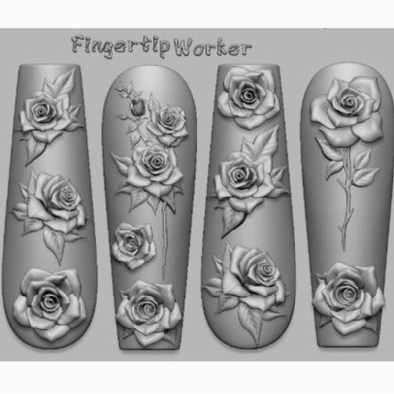 Nail Charm Molds Snake Shape Silicone Nail Art Mold Nail Tools