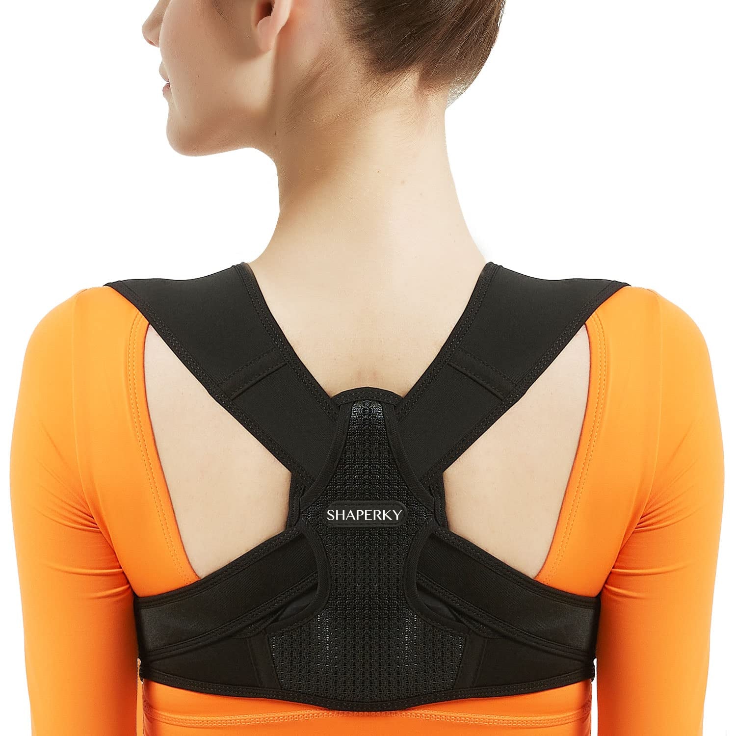 Adjustable Upper Back Brace Posture Corrector for Men and Women, Breathable Back Support for Lumbar, Neck, Shoulder, and Clavicle Pain Relief (Large/XL, 38"-44")