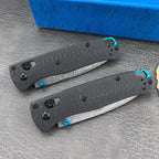 Multi-Purpose Damascus Steel Pocket Knives 535 Folding Knife with Carbon Fiber Handle Portable Outdoor Camping Hiking EDC Tools for Men'S Gift