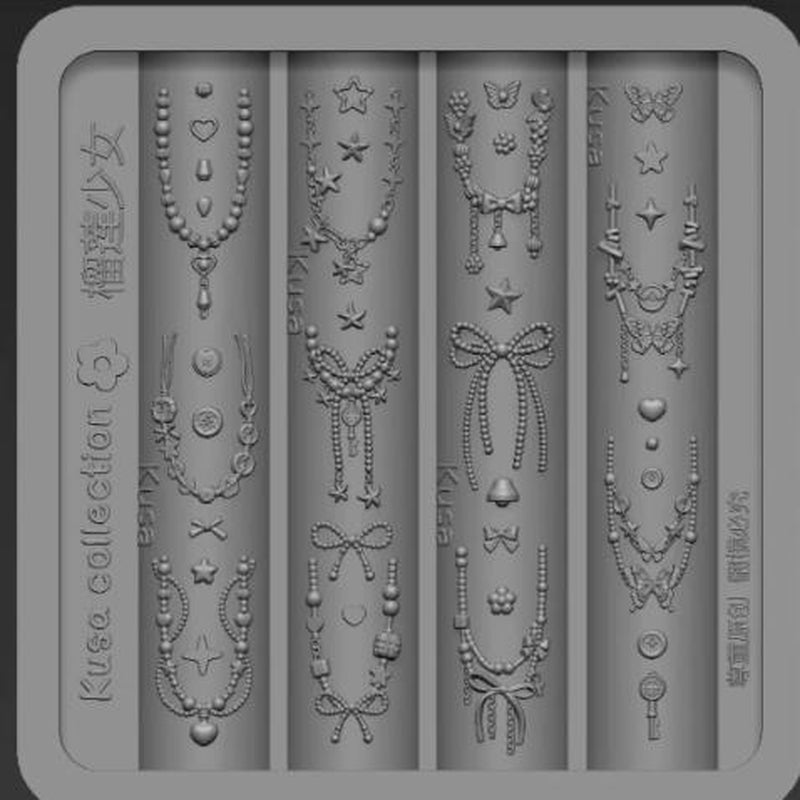 Nail Charm Molds Snake Shape Silicone Nail Art Mold Nail Tools