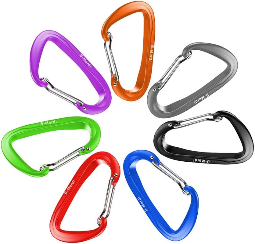 Heavy-Duty 12kN Locking Carabiner Clips - Lightweight and Versatile for Camping, Hiking, Hammocks, Dog Leashes, Outdoor Activities, Gym Use, and Keychains