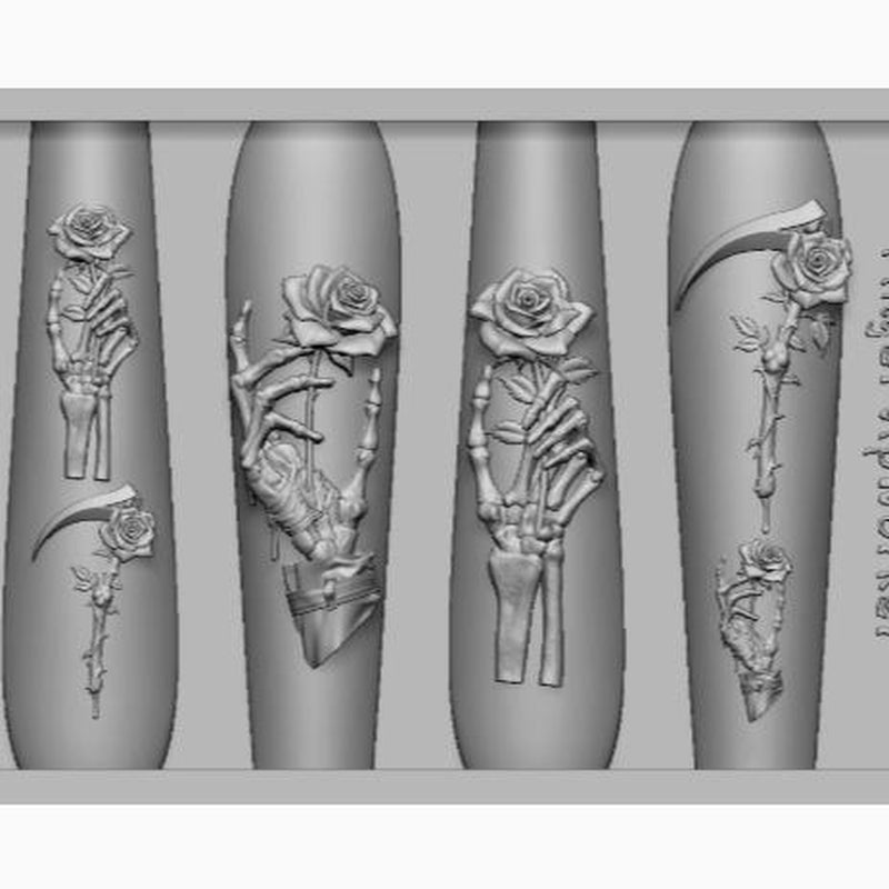 Nail Charm Molds Snake Shape Silicone Nail Art Mold Nail Tools