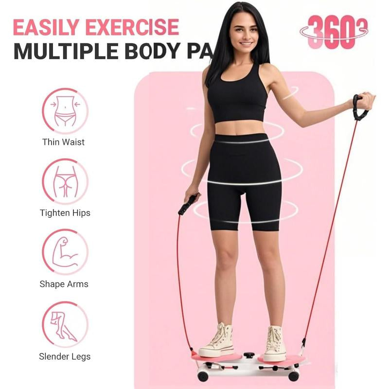 Waist Twister Machine 300 Lbs Weighing,Ab Board for Women - Core Workout Equipment, Portable Waist Toner for Aerobic Exercise - Home Gym Cardio