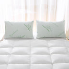 Memory Foam Pillows Set of 2, Bamboo Bed Pillow for Sleeping, Firm Hotel Quality Bed Rest Pillow with Cooling Zippered Breathable Cover 2 Pack Adjustable Pillow Comfortable