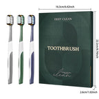 [6-Pack Gift Box] Mountain-Shaped Hair-Planted Toothbrush with Approximately 100 Holes, Wide-Headed Soft-Bristled Toothbrush, Soft Spiral Bristles, and Non-Slip Brush Handle.
