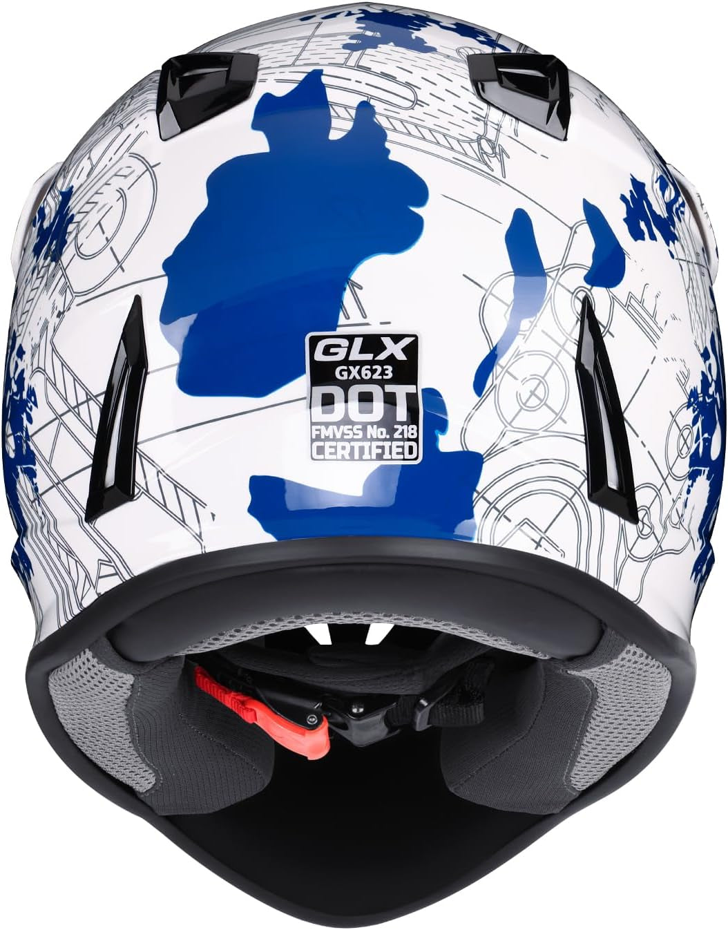 GLX GX623 Youth ATV and Dirt Bike Helmet Combo - Modern Design, Medium Size - DOT Certified
