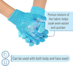 Slick- Exfoliating Gloves, 4 Pcs, Skin Exfoliator for Body, Bath / Scrub Gloves, Shower Accessories for Women, Exfoliation Mitt