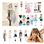 1Set Magnetic Dress up Baby Child Princess Dress up Stickers Toy Sticker Decoration DIY Toy Dress up Games Dress Up