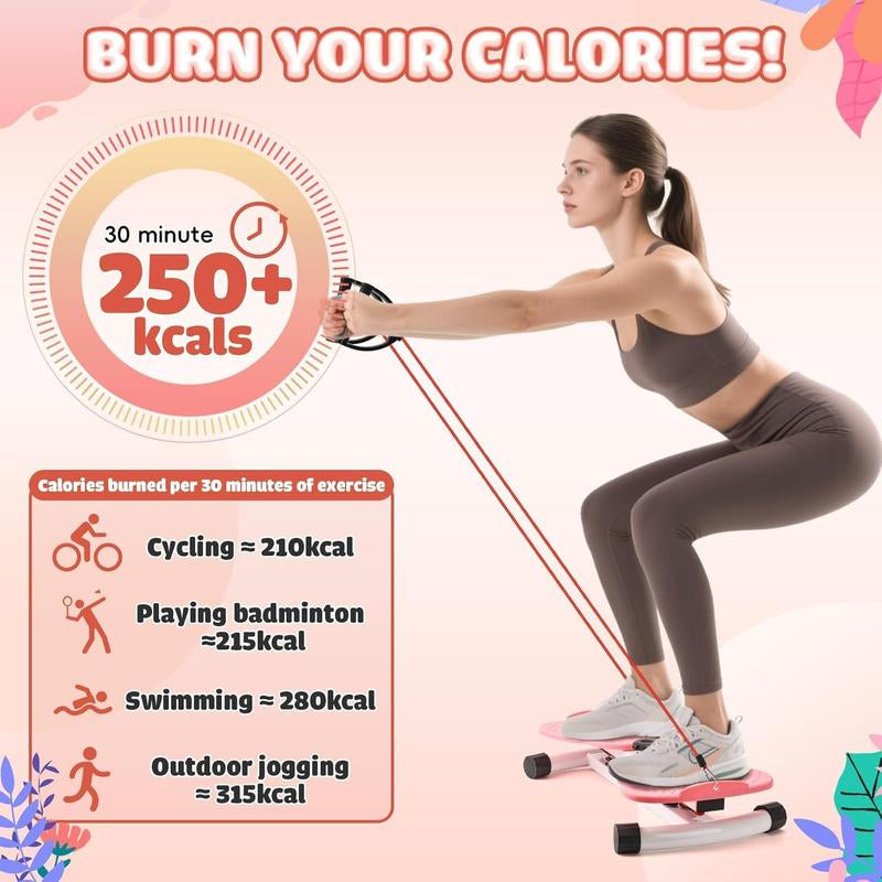 Waist Twister Machine 300 Lbs Weighing,Ab Board for Women - Core Workout Equipment, Portable Waist Toner for Aerobic Exercise - Home Gym Cardio