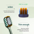 [6-Pack Gift Box] Mountain-Shaped Hair-Planted Toothbrush with Approximately 100 Holes, Wide-Headed Soft-Bristled Toothbrush, Soft Spiral Bristles, and Non-Slip Brush Handle.