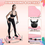 Waist Twister Machine 300 Lbs Weighing,Ab Board for Women - Core Workout Equipment, Portable Waist Toner for Aerobic Exercise - Home Gym Cardio
