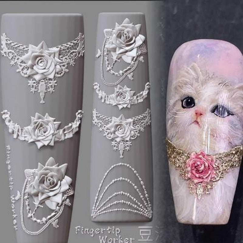 Nail Charm Molds Snake Shape Silicone Nail Art Mold Nail Tools