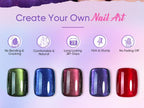 Jofay Fashion Cat Eye Press on Nails Short 5 Styles, 160Pcs Salon-Like Fake Nails with Glitter Chasing Light Cat Eye Designs, Artificial Acrylic Nails Glue on Nails Stick on Nails for Women