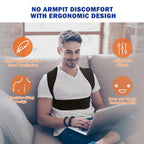 Adjustable Upper Back Brace Posture Corrector for Men and Women, Breathable Back Support for Lumbar, Neck, Shoulder, and Clavicle Pain Relief (Large/XL, 38"-44")