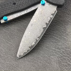 Multi-Purpose Damascus Steel Pocket Knives 535 Folding Knife with Carbon Fiber Handle Portable Outdoor Camping Hiking EDC Tools for Men'S Gift