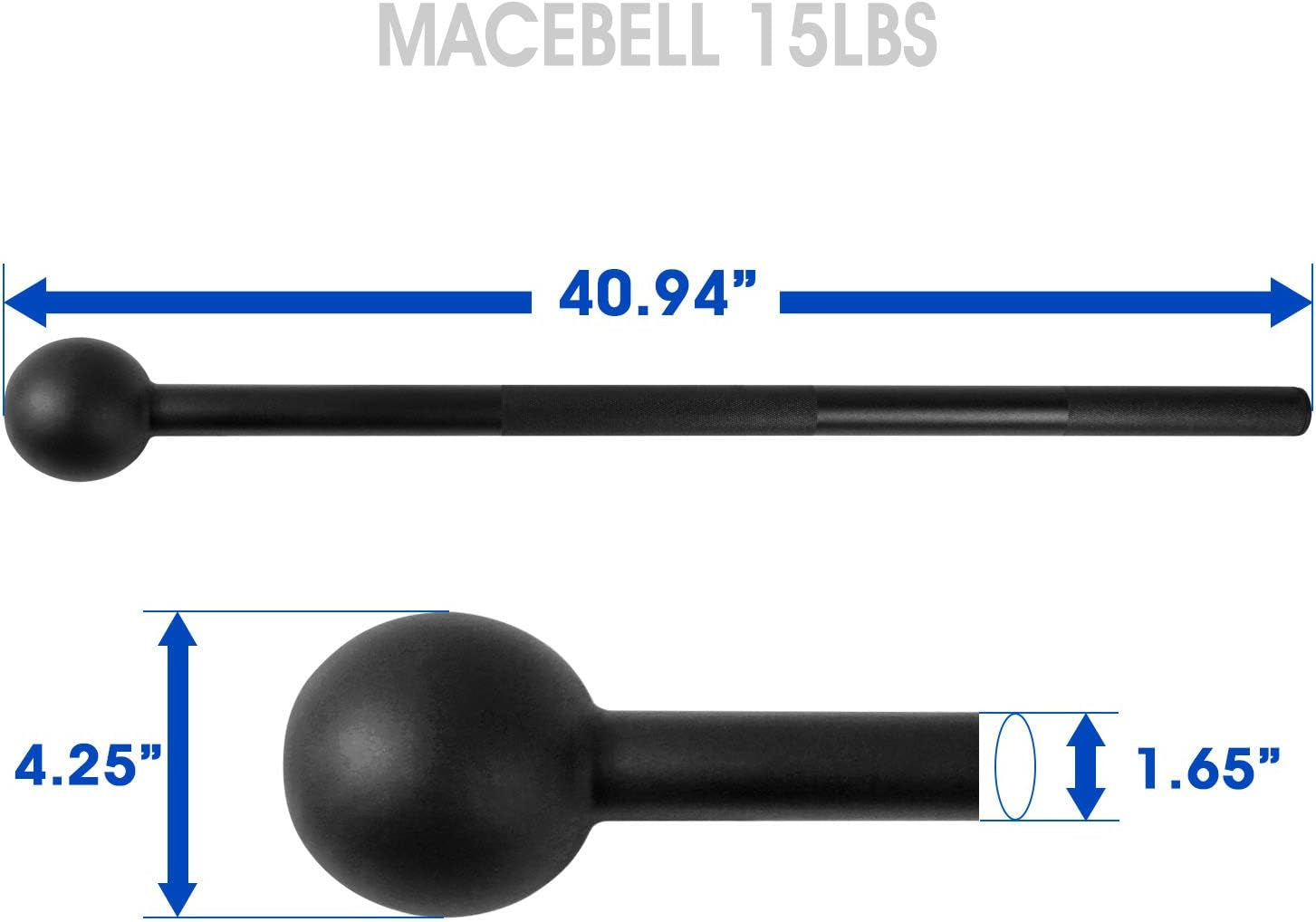 Yes4All Steel Mace Bell for Comprehensive Strength Training - Enhances Full Body, Muscle, Shoulder, Grip, and Forearm Workouts for Rehabilitation and Stretching, Available in Weights of 5, 7, 10, 15, 20, 25, and 30 lbs for Both Men and Women