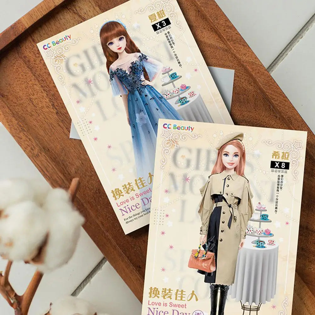 1Set Magnetic Dress up Baby Child Princess Dress up Stickers Toy Sticker Decoration DIY Toy Dress up Games Dress Up