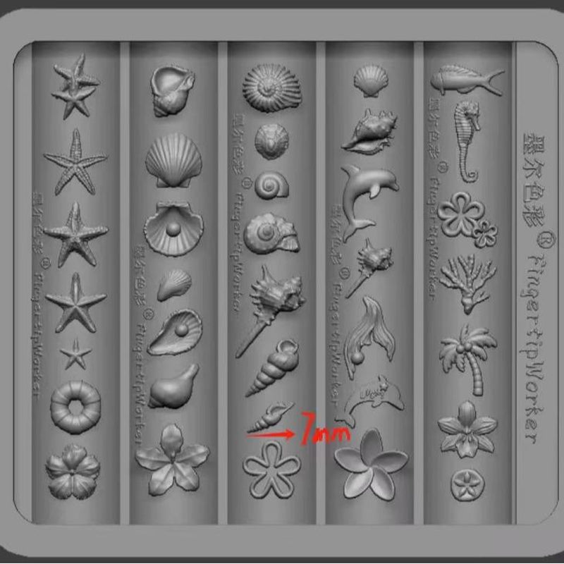 Nail Charm Molds Snake Shape Silicone Nail Art Mold Nail Tools