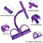 Multi-Functional Fitness Resistance Band Set - 4 Tubes of Elastic Yoga Pedal Pull Bands and Fitness Bands with Handles for Total Body Training, Abdominal/Lower Back/Arms/Legs Weight Loss and Stretching