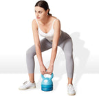 Adjustable Kettlebell Weight Set (5-12 lbs) for Strength Training - Versatile Fitness Equipment for Home Workouts, Suitable for All Ages, Teal