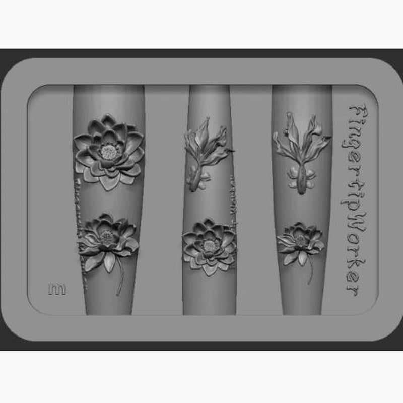 Nail Charm Molds Snake Shape Silicone Nail Art Mold Nail Tools
