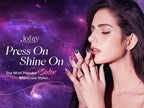 Jofay Fashion Cat Eye Press on Nails Short 5 Styles, 160Pcs Salon-Like Fake Nails with Glitter Chasing Light Cat Eye Designs, Artificial Acrylic Nails Glue on Nails Stick on Nails for Women