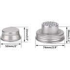 2 Pack Mason Jar Shaker Lids 304 Stainless Steel with Seals for Mix Spices Dredge Flour Sugar Salt Peppers and Any REGULAR MOUTH Mason Jars Canning Lid