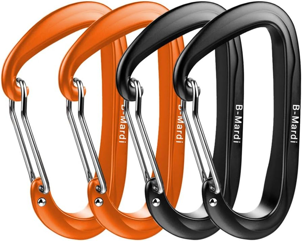 Heavy-Duty 12kN Locking Carabiner Clips - Lightweight and Versatile for Camping, Hiking, Hammocks, Dog Leashes, Outdoor Activities, Gym Use, and Keychains