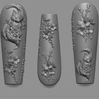 Nail Charm Molds Snake Shape Silicone Nail Art Mold Nail Tools