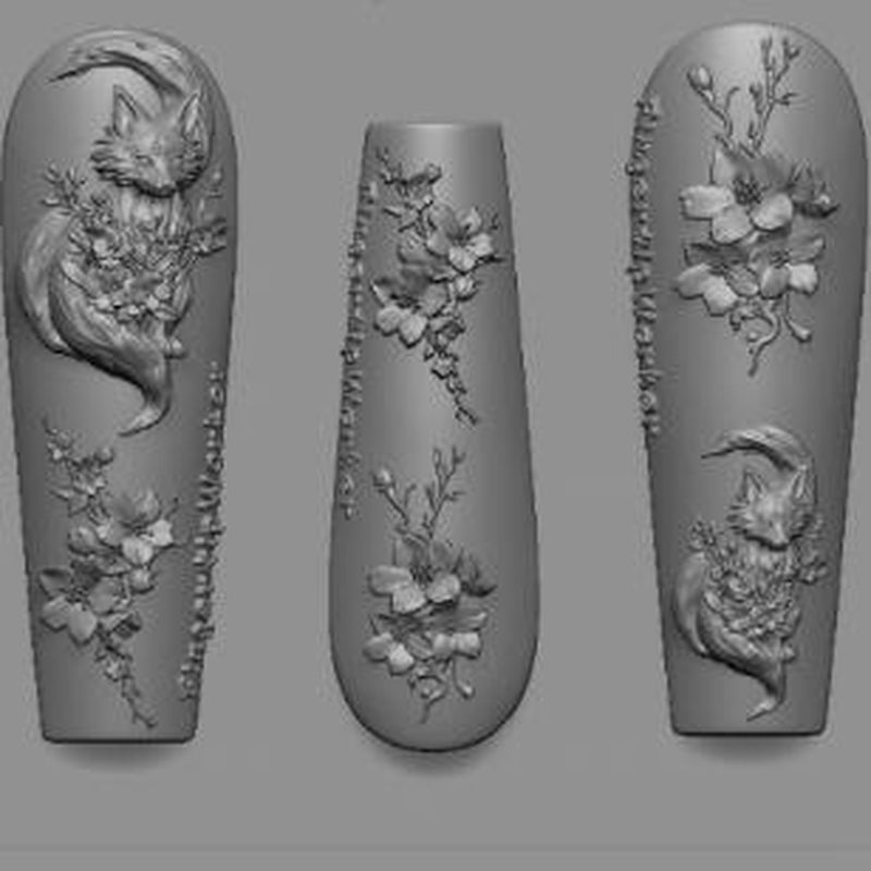 Nail Charm Molds Snake Shape Silicone Nail Art Mold Nail Tools