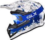 GLX GX623 Youth ATV and Dirt Bike Helmet Combo - Modern Design, Medium Size - DOT Certified