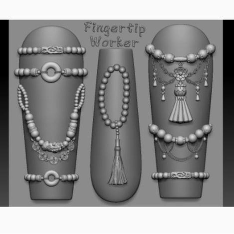 Nail Charm Molds Snake Shape Silicone Nail Art Mold Nail Tools